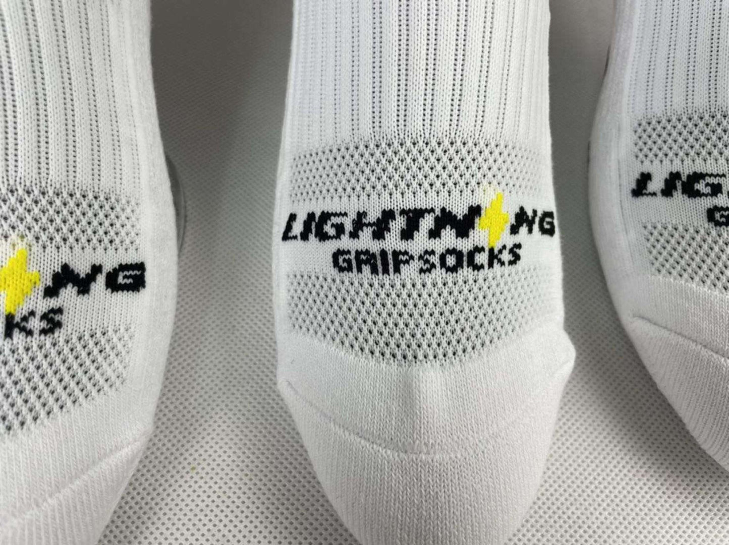 LIGHTNING GRIP SOCKS BLUE AND YELLOW HOOPS - GEN 1